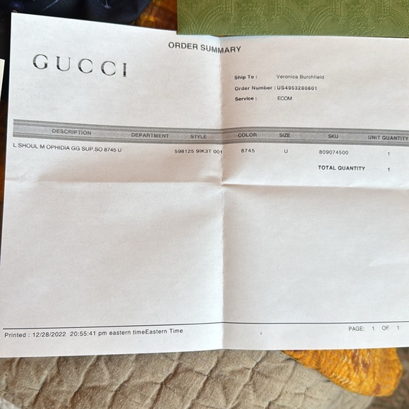 Gucci OPHIDIA
Ophidia medium shoulder bag
Style 598125 9IK3T 001 - Picture 10 of 16